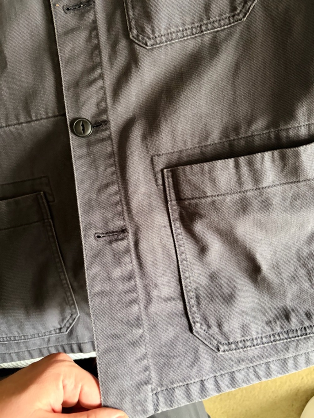Uniqlo Dark Charcoal Rugged Shirt Jacket, Medium, 100% cotton - Picture 4 of 6